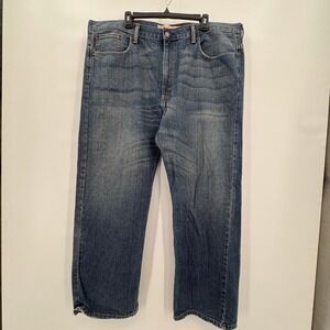 Levis 569 Loose Straight Jeans Mens 40x30 Medium Wash Blue Denim Baggy